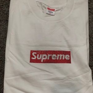 Used Supreme Swarovski Box Logo Tee (Medium)